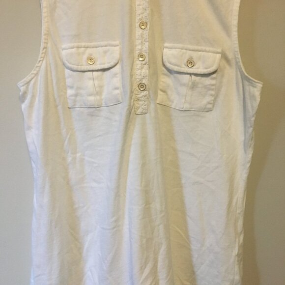 Tommy Hilfiger Preppy Cotton 1/2 Button Up Tank Top - Picture 4 of 14